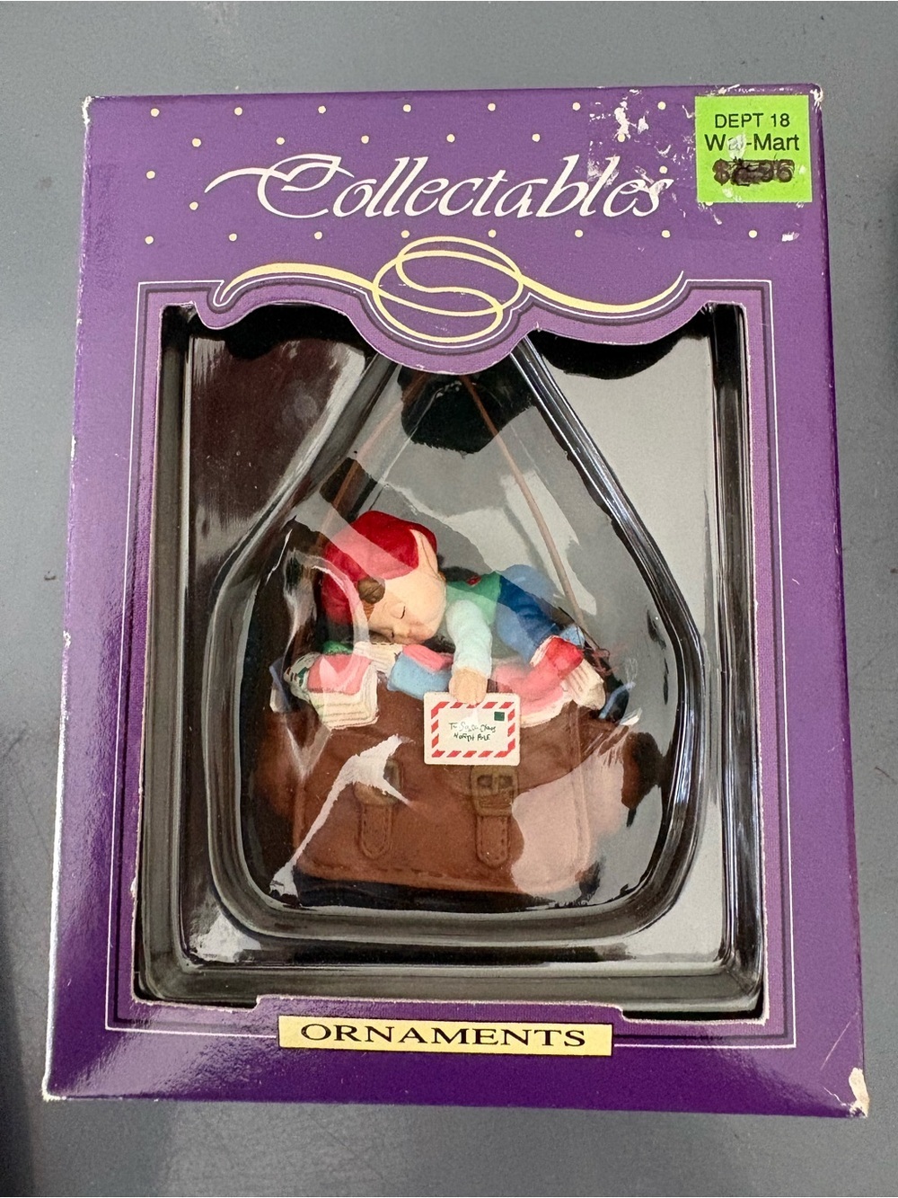 Holiday Elf on Bag Ornament - Purple Packaging